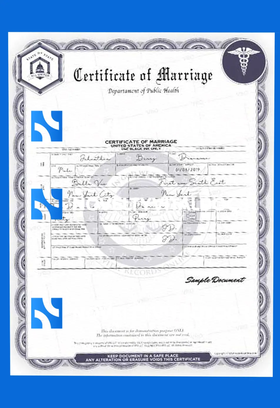 marriage cert